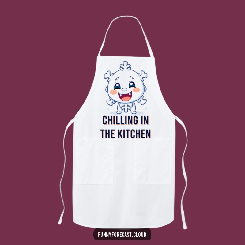 Funny Shivering Snowflake Apron - Cook Up Some Chilly Laughs