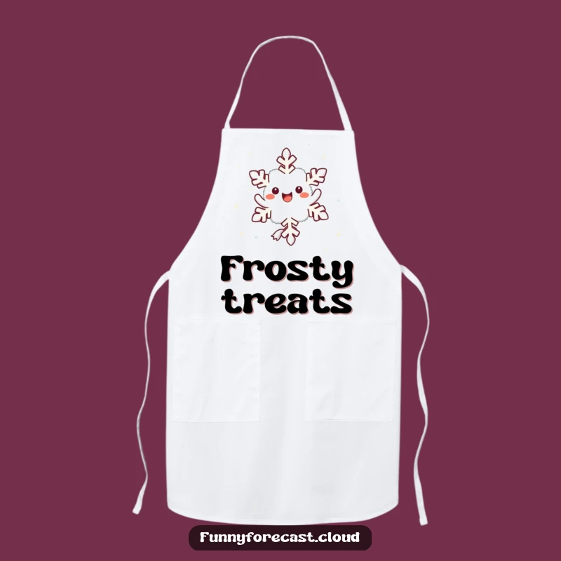 Funny Kawaii Snowflake Apron - Winter Baker Chef Gift