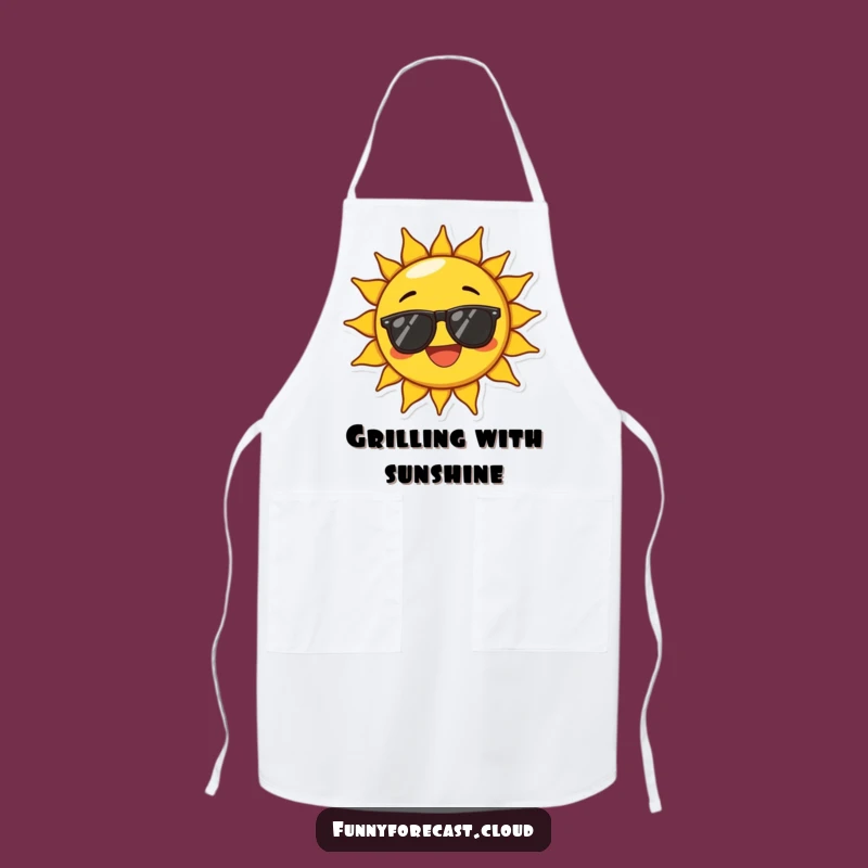 Funny Joyful Sun Apron: Cook with Exaggerated Happiness and Style