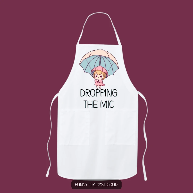 Funny Kawaii Parachute Apron: Character's Umbrella Kitchenwear, Perfect Funny Gift