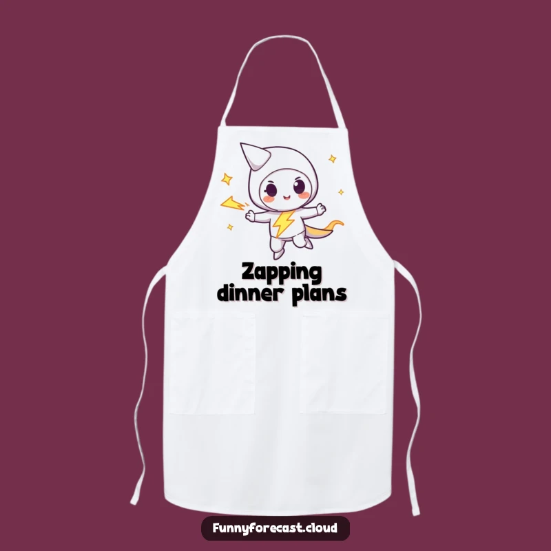 Funny Lightning Bolt Apron: Zipping Through Kitchen Tasks with this Hilarious Gift