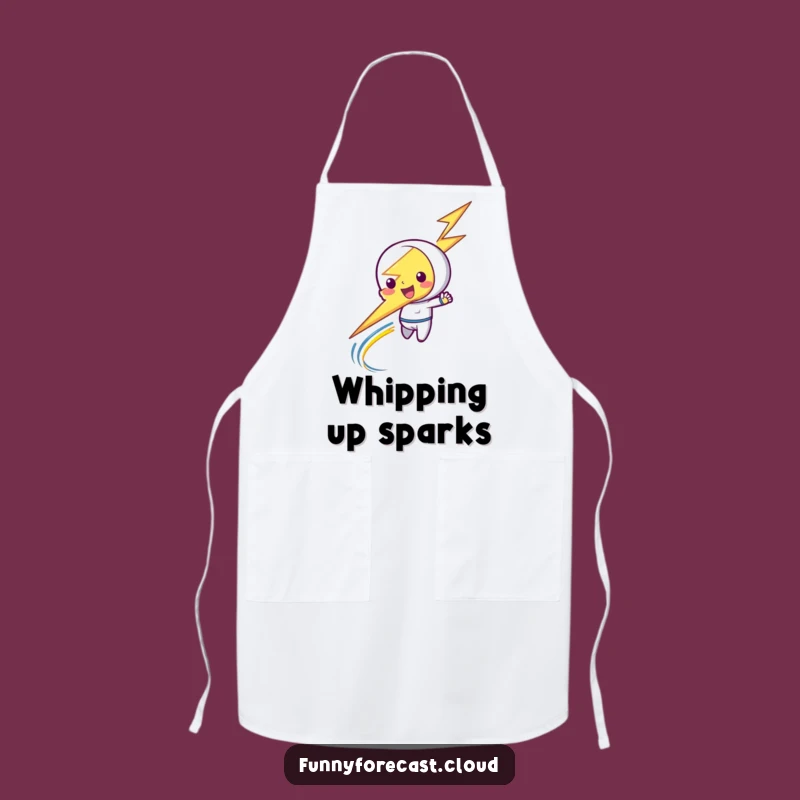 Funny Lightning Bolt Apron - Zippy Kitchen Power Gift