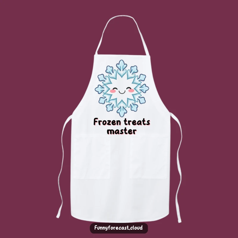 Funny Snowflake Chef Apron - Winter Cooking Cheer