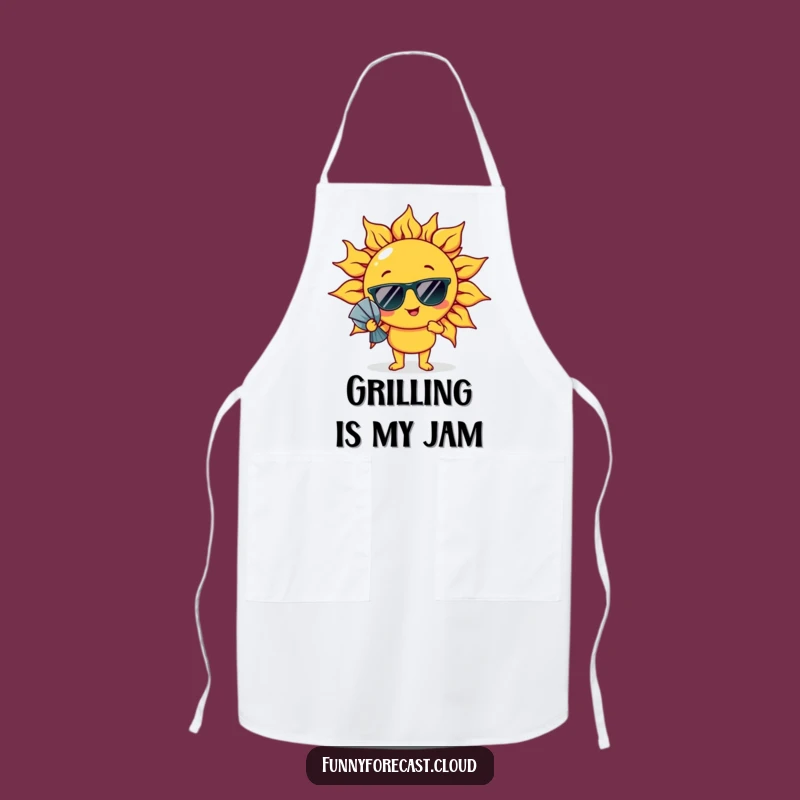Funny Fanning Sun Kitchen Apron - Hilarious Cooking Gift