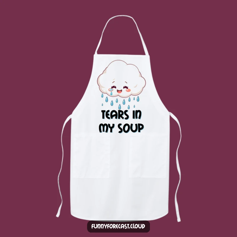 Funny Cheerful Rain Cloud Kitchen Apron - Hilarious Cooking Gift