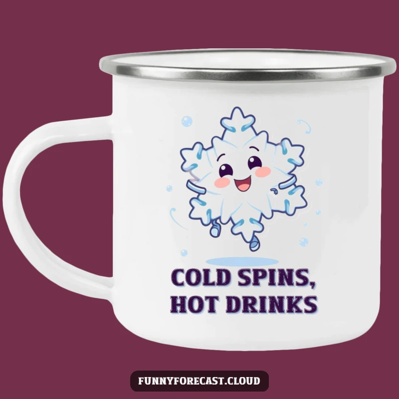 Funny Snowflake Camp Mug - Dizzy Outdoor Character Coffee Cup Gift