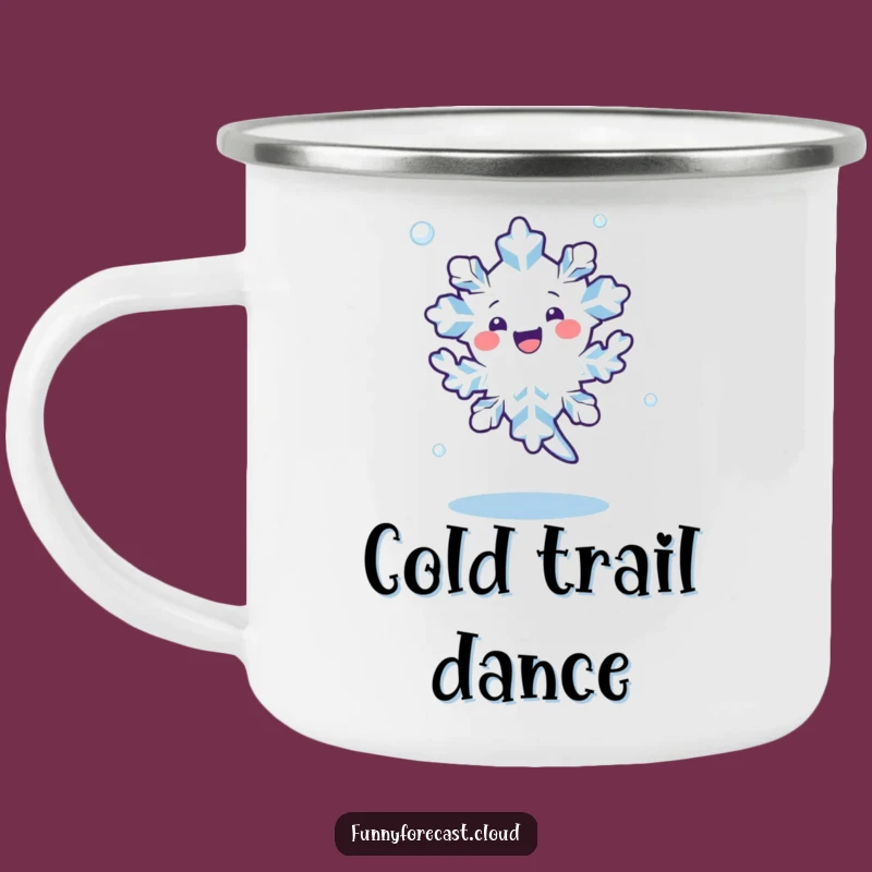 Funny Kawaii Snowflake Dance Camping Mug - Winter Adventure Gift