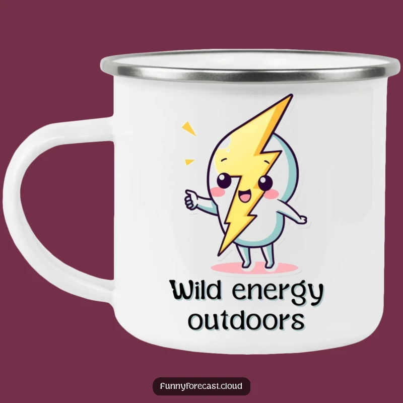 Funny Lightning Bolt Camping Mug: Whimsical Strike for Hilarious Outdoor Energy
