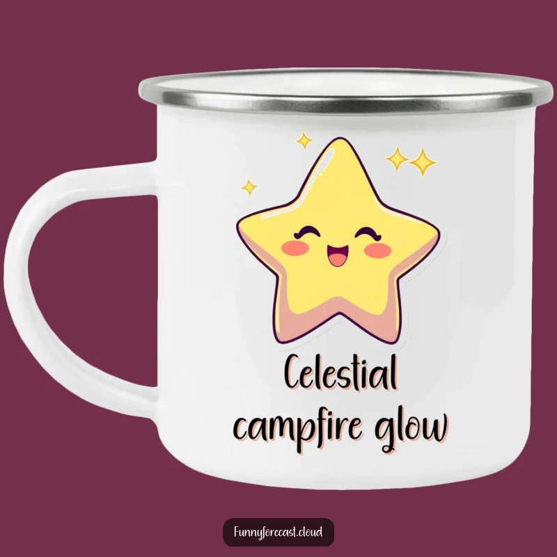 Funny Star Twinkling Camping Mug: Celestial Sips, Joyful Gift