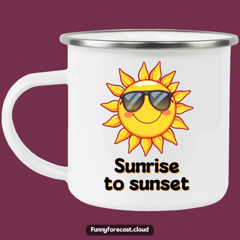 Funny Sun Camping Mug: Cool Outdoor Vibes, Great Humorous Gift for Campers
