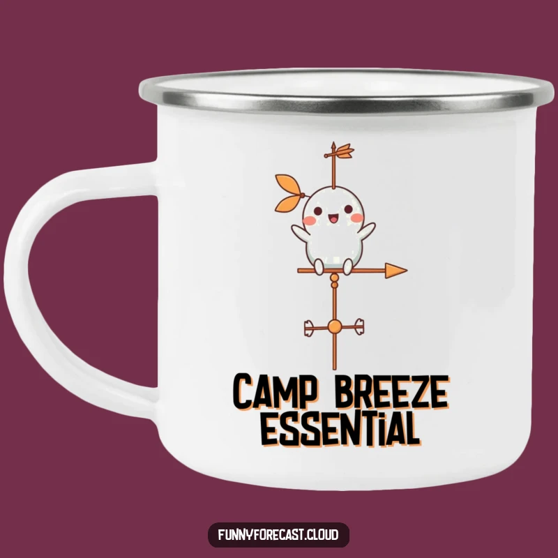 Funny Weather Vane Camping Mug: Cheerful Spin for Hilarious Outdoor Breezes