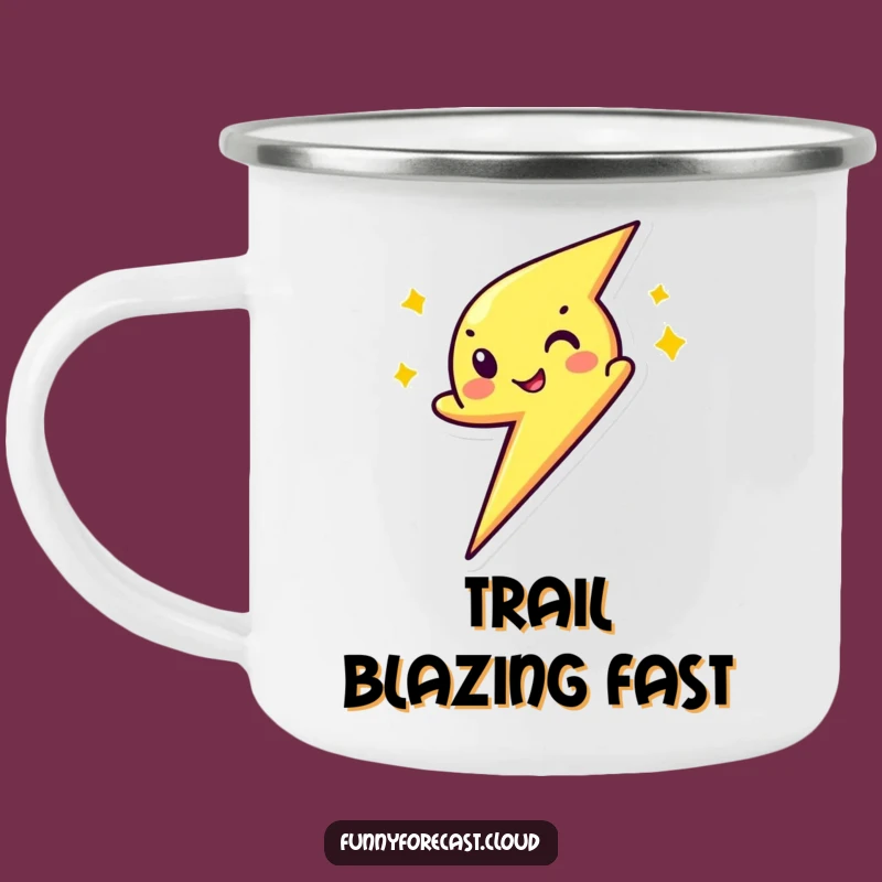 Funny Winking Lightning Bolt Camping Mug - Energize Your Outdoor Adventures
