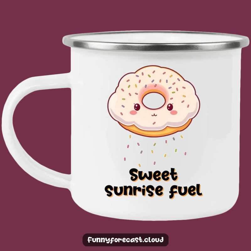 Funny Donut Cloud Camping Mug: Sweet Treats on the Go, Great Humorous Gift