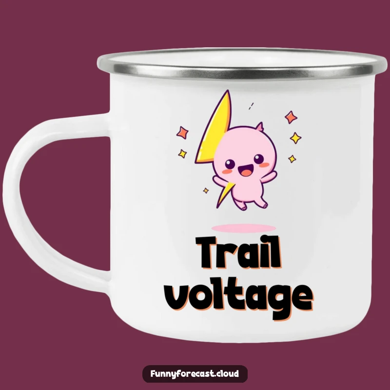 Funny Kawaii Lightning Bolt Camping Mug: Zigs & Zags with Outdoor Excitement!