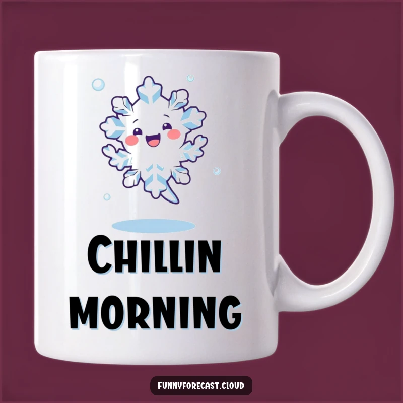 Funny Kawaii Snowflake Dance Mug - Winter Cheer Gift