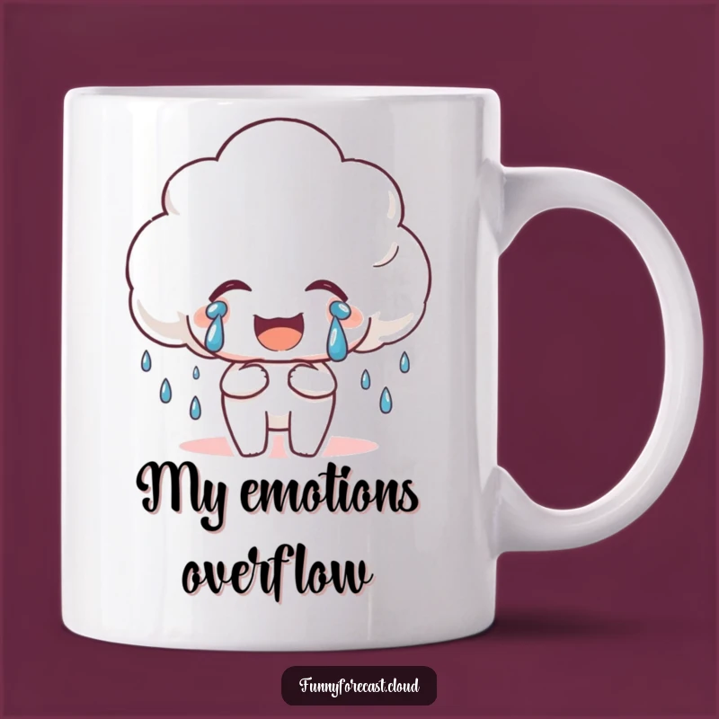 Funny Happy Rain Cloud Mug: Tears of Joy, Cheerful Hydration Gift!