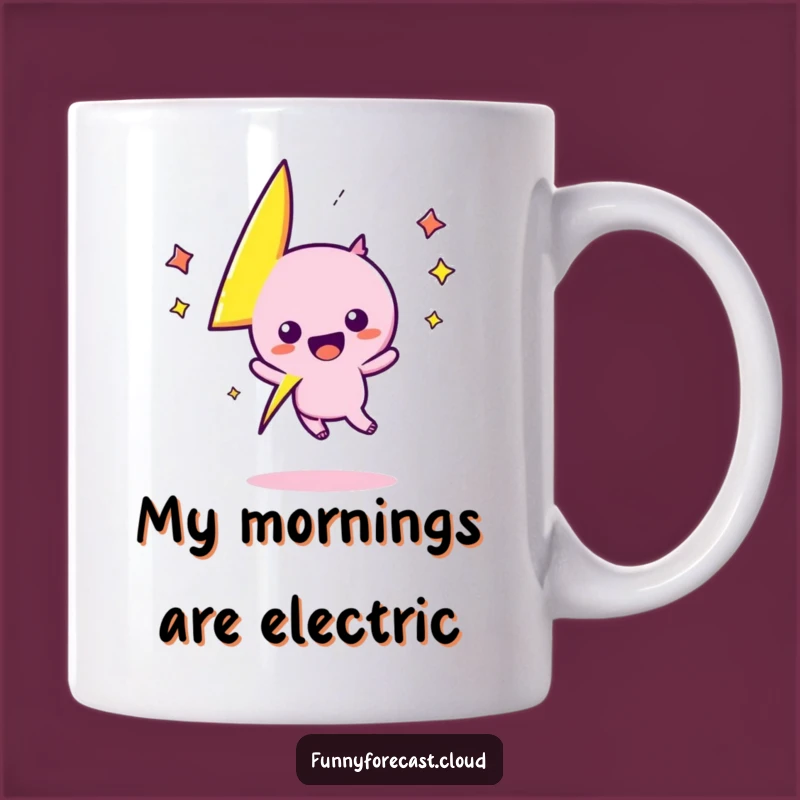 Funny Kawaii Lightning Bolt Mug: Zigs Zags with Excitement, Perfect Funny Gift!