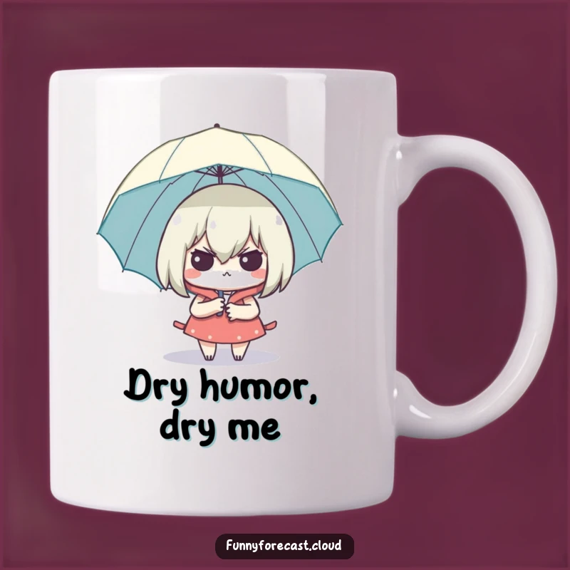 Funny Smug Umbrella Mug: Dry Humor, Clever Protection Gift!