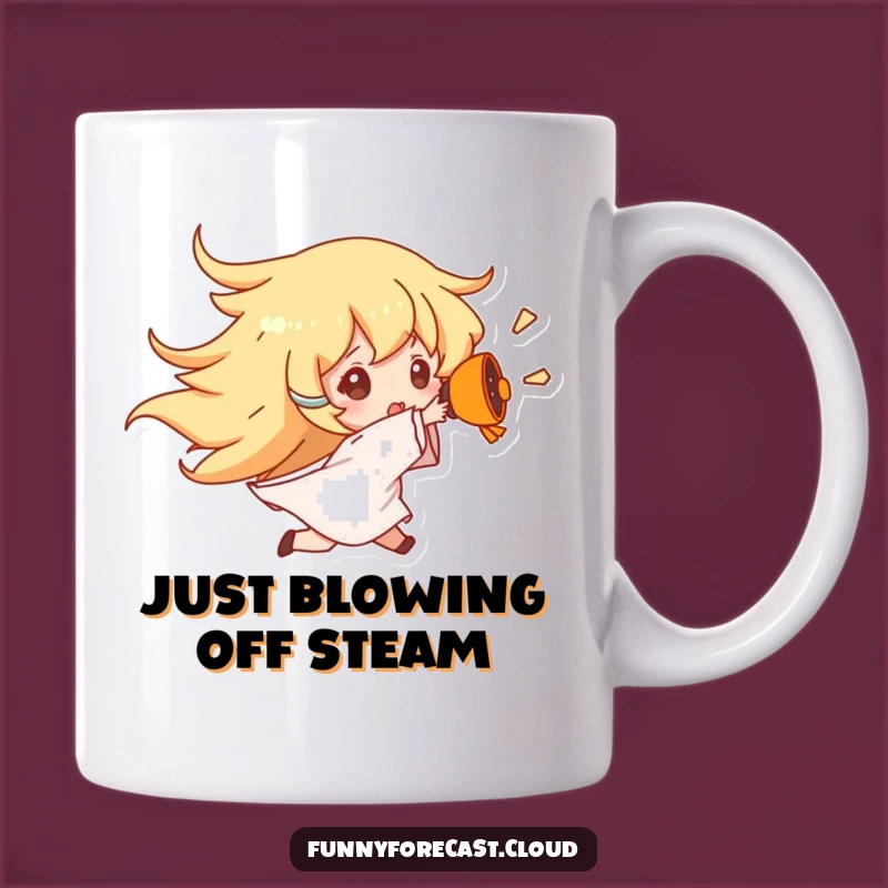 Funny Wind Gust Mug: Character Blown Away, Hilarious Goodbye Gift!