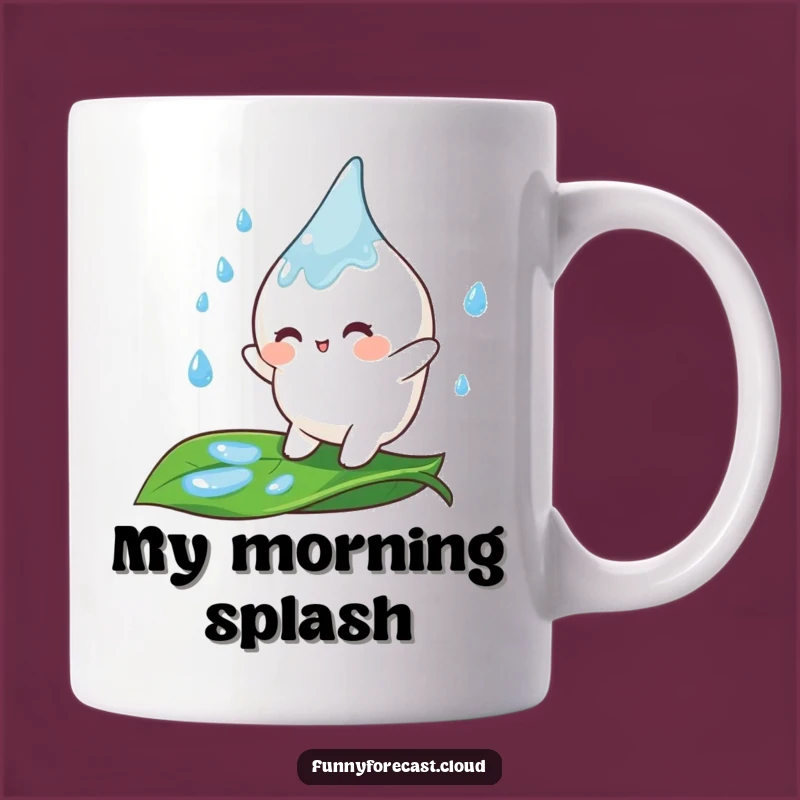 Funny Raindrop Leaf Bouncer Mug: A Delightful and Cheerful Character Gift