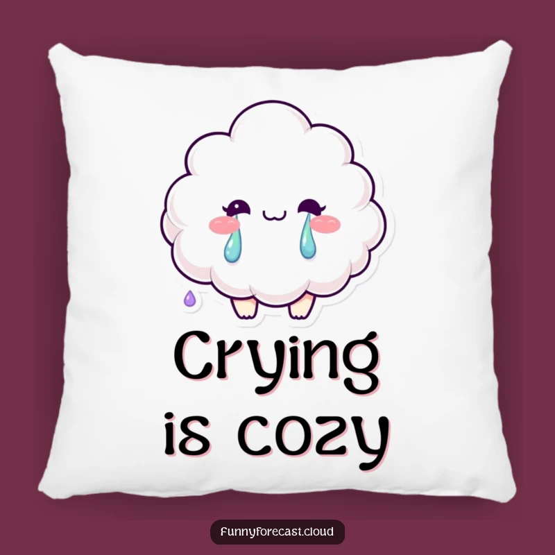 Funny Rainbow Cloud Tears Pillow: Snuggle Up with Emotional Cheer