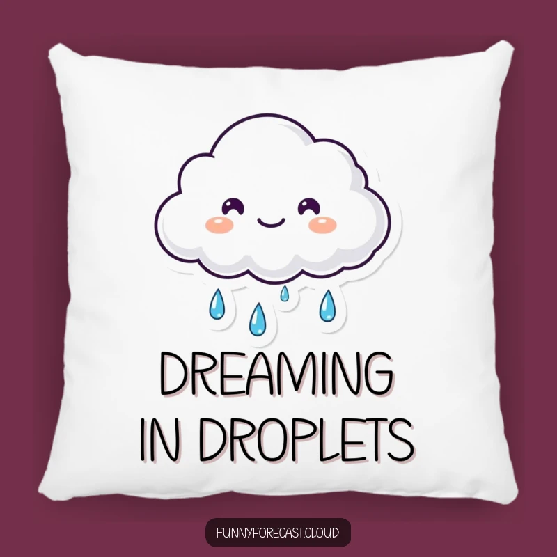 Cozy Funny Kawaii Cloud Pillow: Happy Tears for Sweet Dreams!
