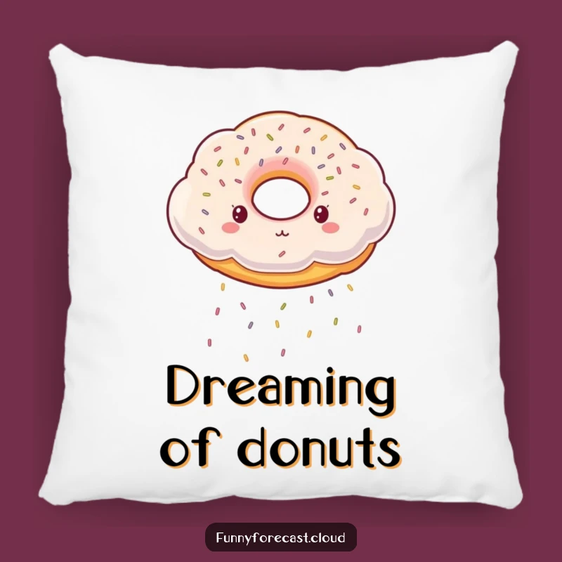 Funny Donut Cloud Pillow: Soft Sprinkle Cushion, Adorable Humorous Gift for Sweet Naps