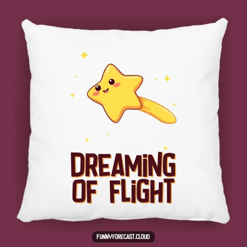 Funny Kawaii Shooting Star Pillow: Giggle Wish Comfort Humor