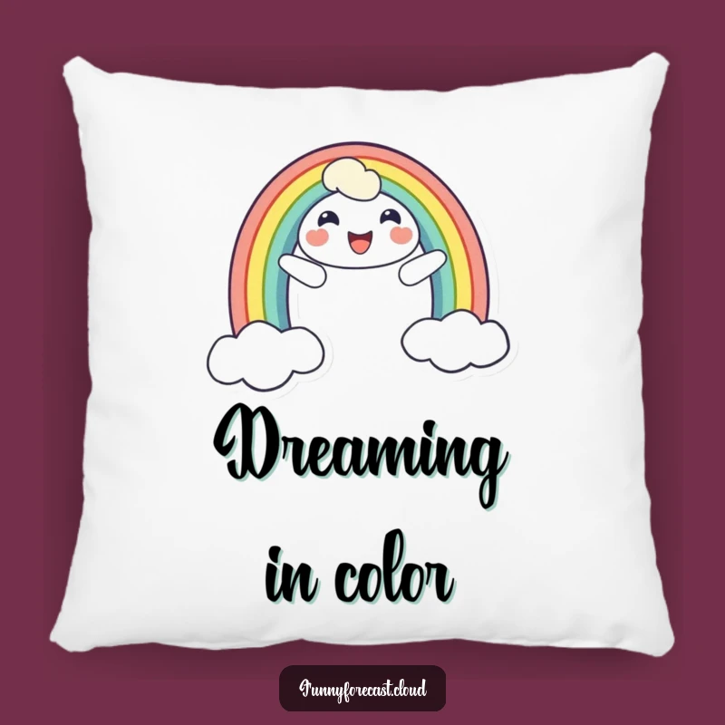 Funny Rainbow Smile Pillow - Cozy Comfort with Colorful Cheer