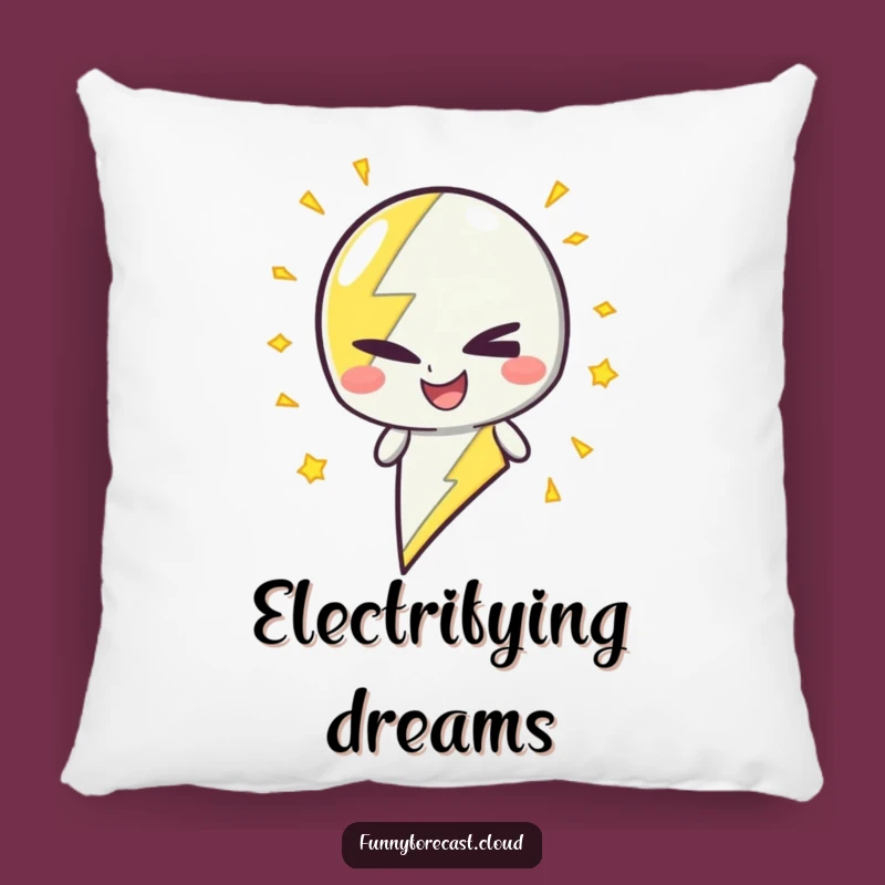 Funny Winking Lightning Pillow - Comfy & Hilarious Accent Gift