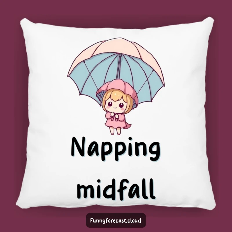 Funny Kawaii Parachute Pillow: Cozy Character Umbrella Cushion, Perfect Funny Gift