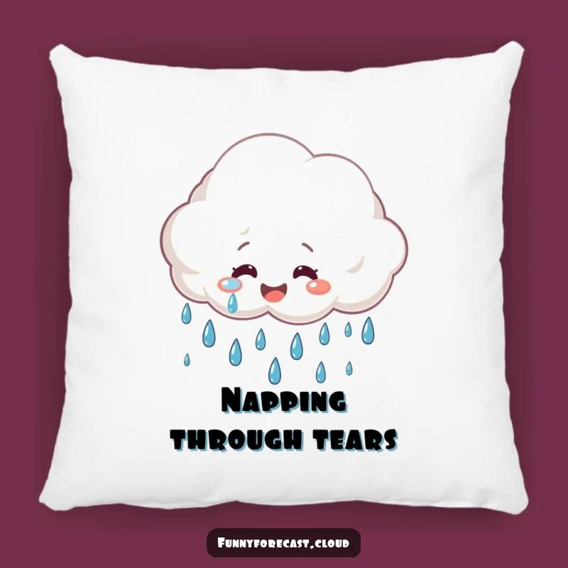 Funny Happy Rain Cloud Pillow - Comfy & Hilarious Decor Gift