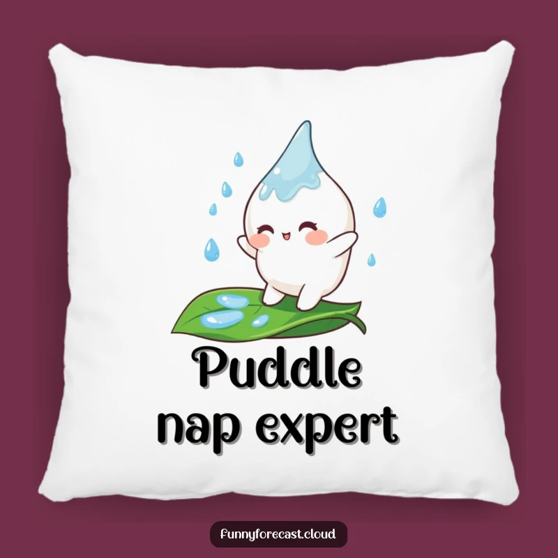 Cozy Funny Raindrop Leaf Bouncer Pillow: Snuggle Up with Cheerful Character Comfort