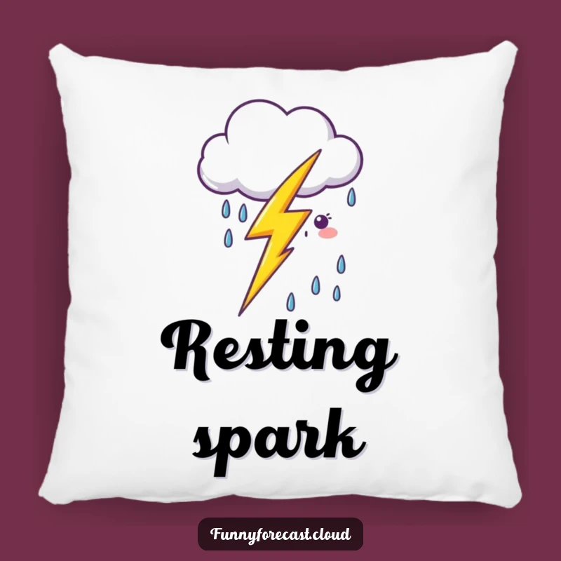 Funny Kawaii Lightning Cloud Pillow - Cozy & Cute Decor Gift