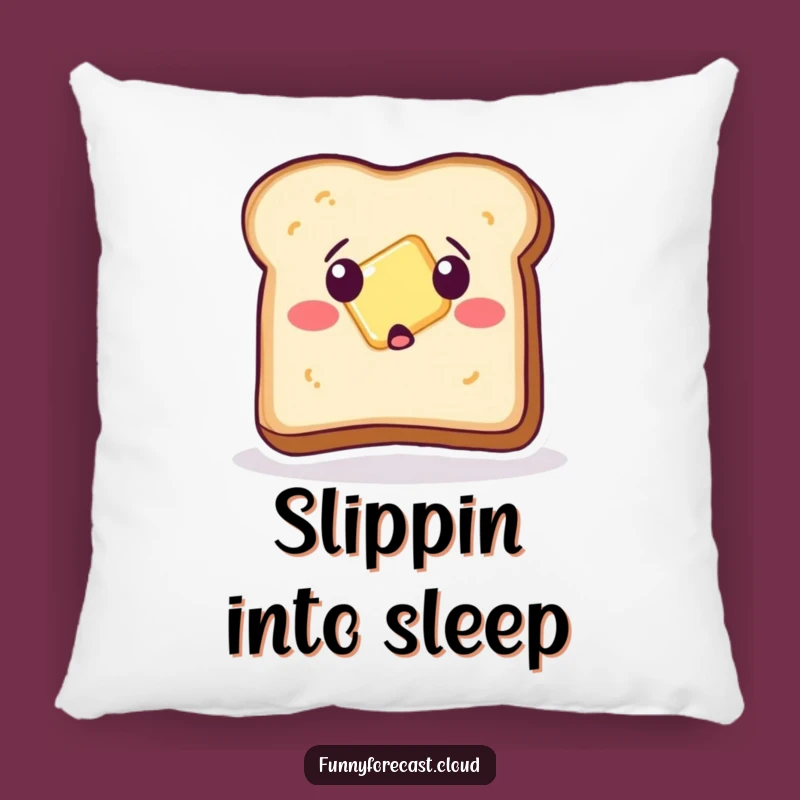 Funny Toast Pillow: Soft Surprise Cushion, Adorable Humorous Gift for Comfort