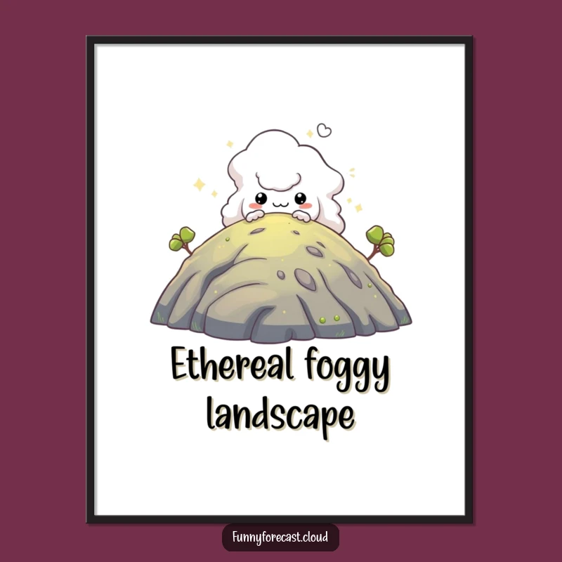 Funny Fog Creature Digital Art - Instant Mysterious Decor