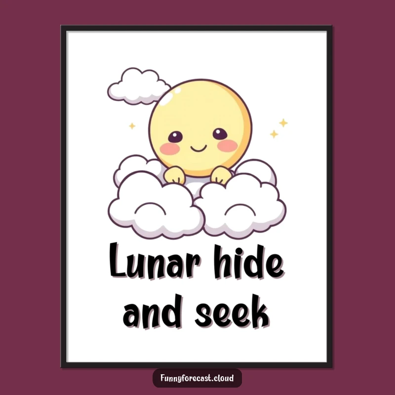 Funny Happy Moon Digital Art: Bring Instant Celestial Joy to Your Space