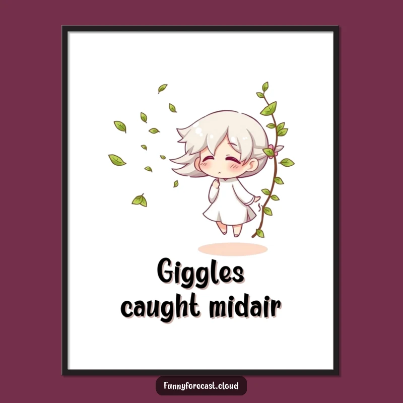 Funny Wind Gust Giggle Digital Print: Frame Playful Breezes
