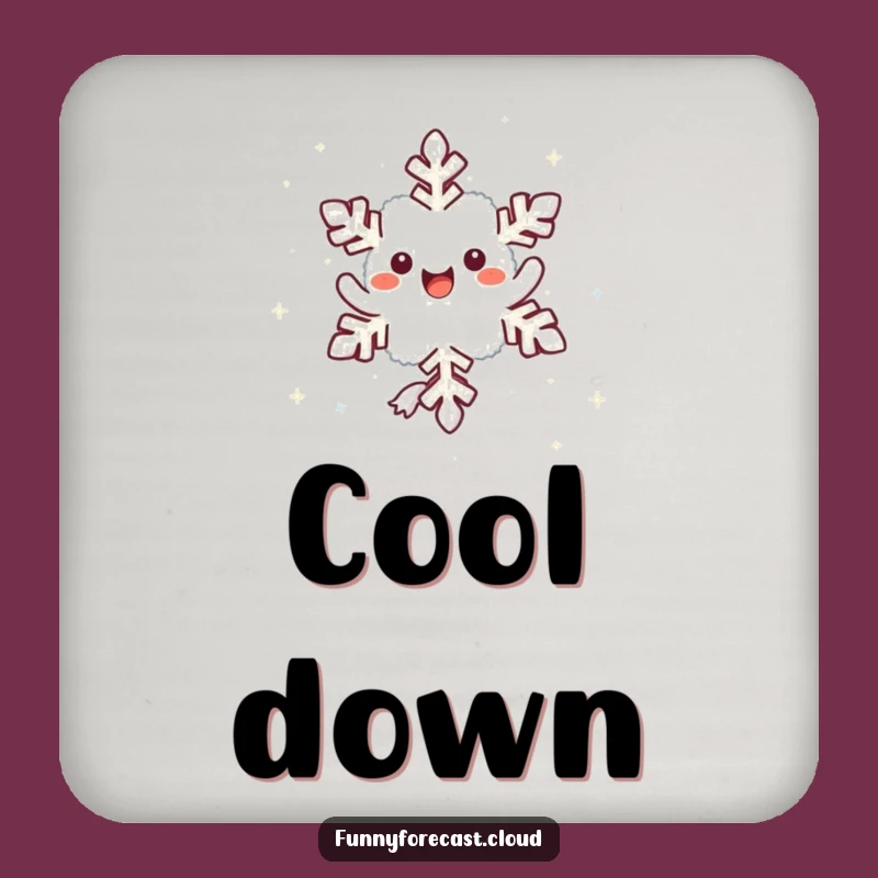 Funny Kawaii Snowflake Coaster - Twirling Winter Protection Gift