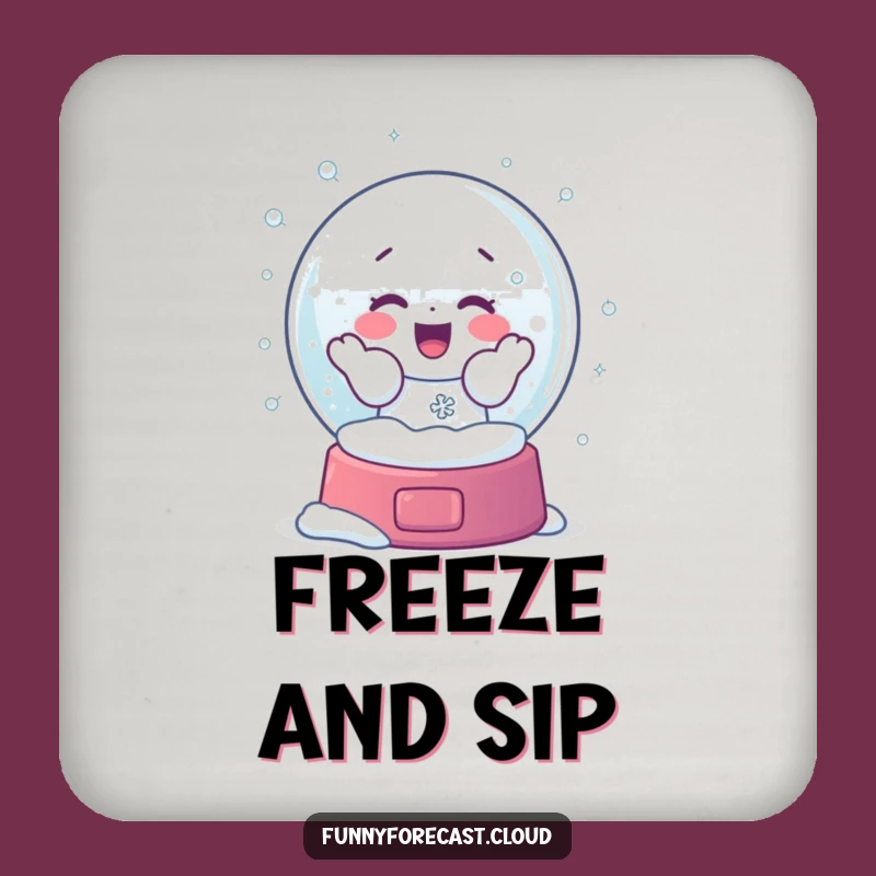 Funny Snow Globe Shaker Coaster: Protect Surfaces with Frosty Fun!