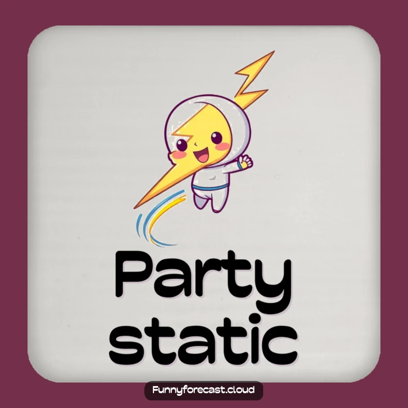 Funny Lightning Bolt Coaster - Protect Surfaces with Spark Gift