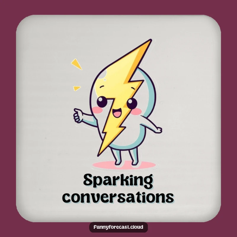 Funny Lightning Bolt Coaster: Whimsical Strike for Hilarious Surface Protection