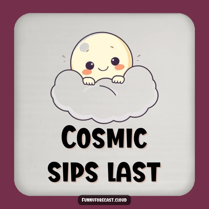 Funny Moon Coaster - Protect Surfaces with a Smile Gift