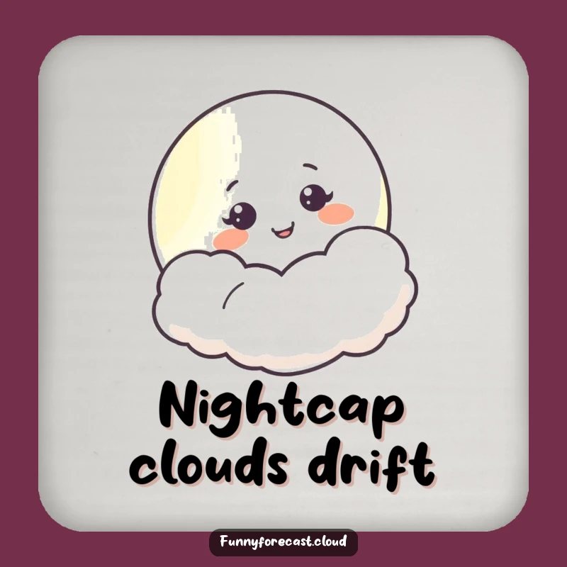 Funny Moon Smiling Coaster: Protect Surfaces with Sweet Humor, Adorable Gift