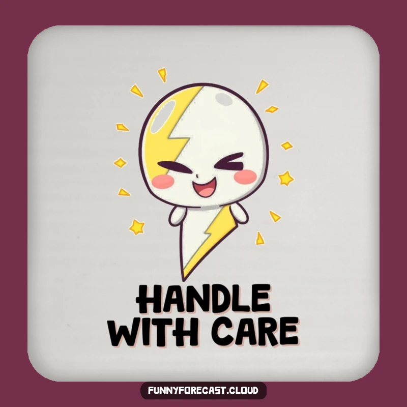 Funny Winking Lightning Coaster Set - Hilarious Protection & Gift