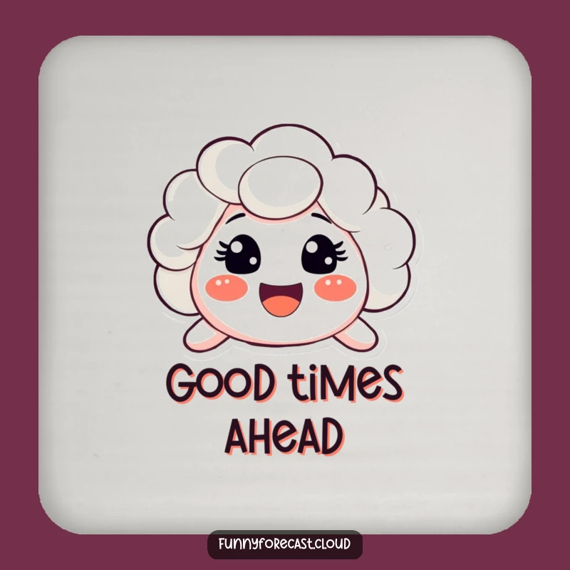 Happy Cloud Coaster: Funny & Cheerful Tabletop Decor