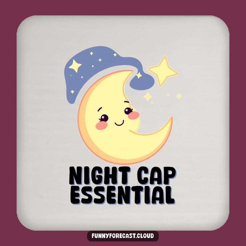 Funny Winking Moon Drink Coasters: Celestial Protection, Perfect Party Gift