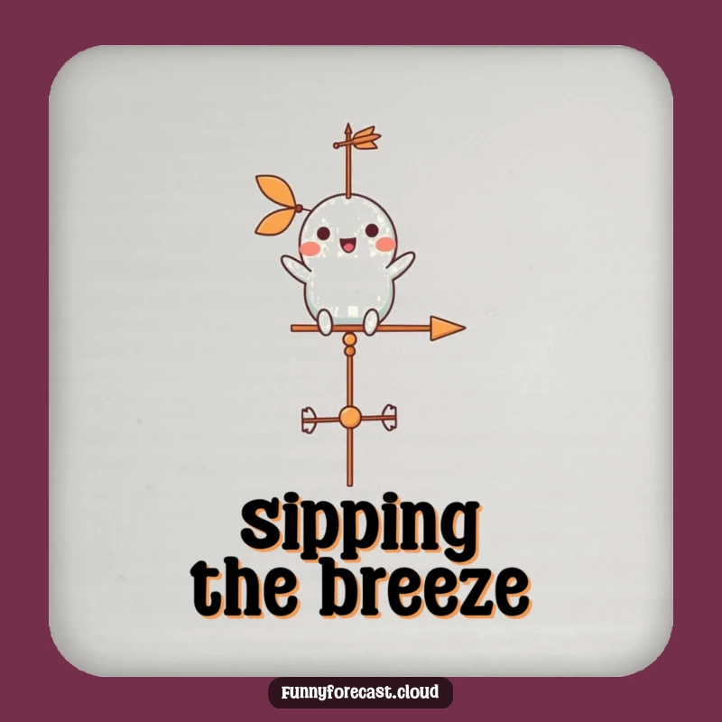 Funny Weather Vane Coaster: Cheerful Spin for Hilarious Surface Protection