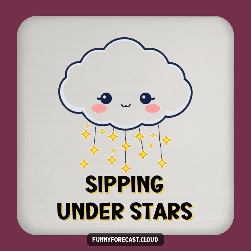 Magic Stars Coaster: Funny Cloud & Star Table Protection