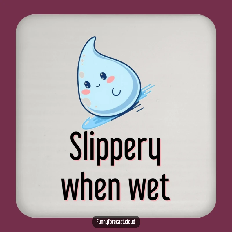 Funny Kawaii Raindrop Coaster - Speedy Surface Protector Gift